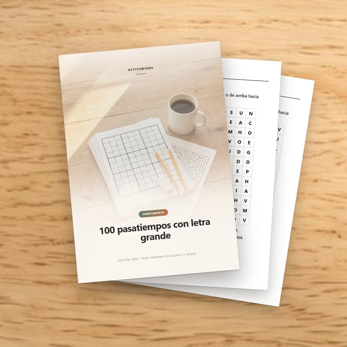 100 pasatiempos con letra grande